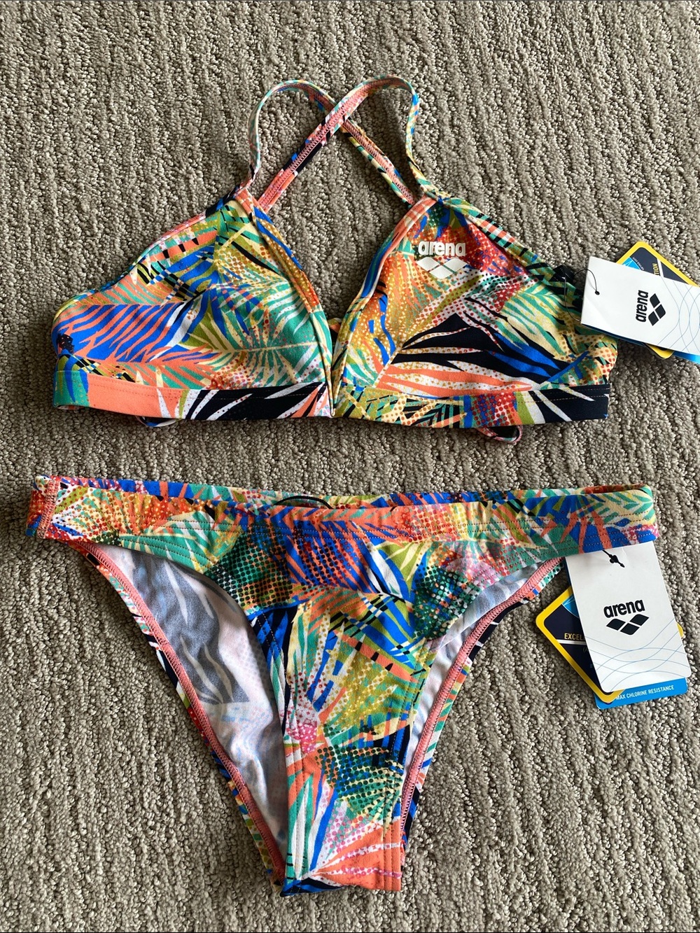 Arena Tropical Floral Bikini Suit.